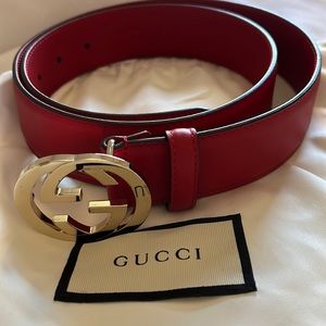 Gucci belt, red